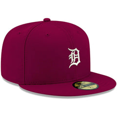 Detroit Tigers New Era White Logo 59FIFTY Fitted Hat - Cardinal Hats