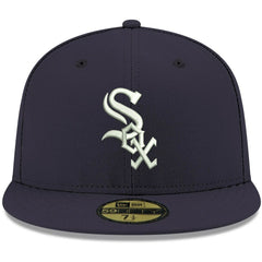 Chicago White Sox New Era White Logo 59FIFTY Fitted Hat - Navy Hats