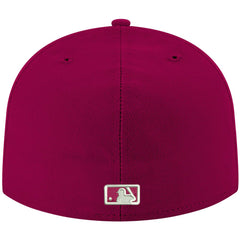 Kansas City Royals New Era White Logo 59FIFTY Fitted Hat - Cardinal Hats
