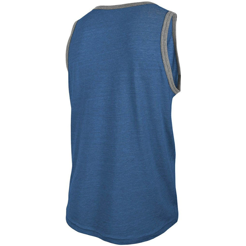 Los Angeles Rams New Era Ringer Tri-Blend Tank Top - Heathered Royal Tops
