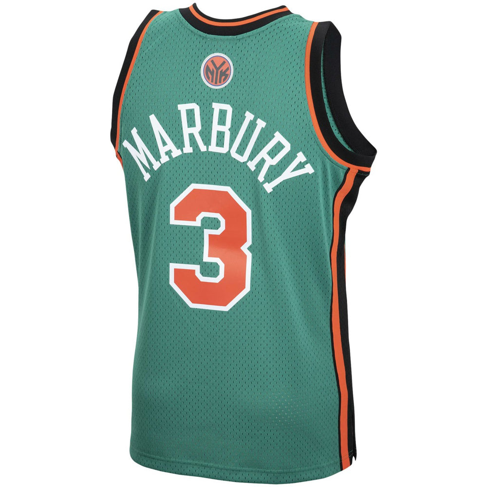 Stephon Marbury New York Knicks 2006/07 Hardwood Classics Swingman Jersey Green - Mitchell & Ness