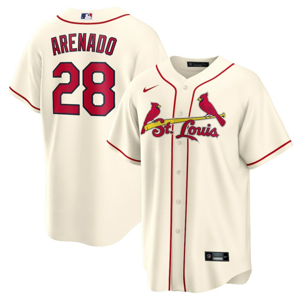 Nolan Arenado St. Louis Cardinals Nike Alternate 2 Replica Jersey - Cream Jerseys