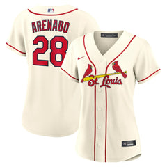 Nolan Arenado St. Louis Cardinals Nike Women's Alternate Replica Player Jersey - Cream Jerseys