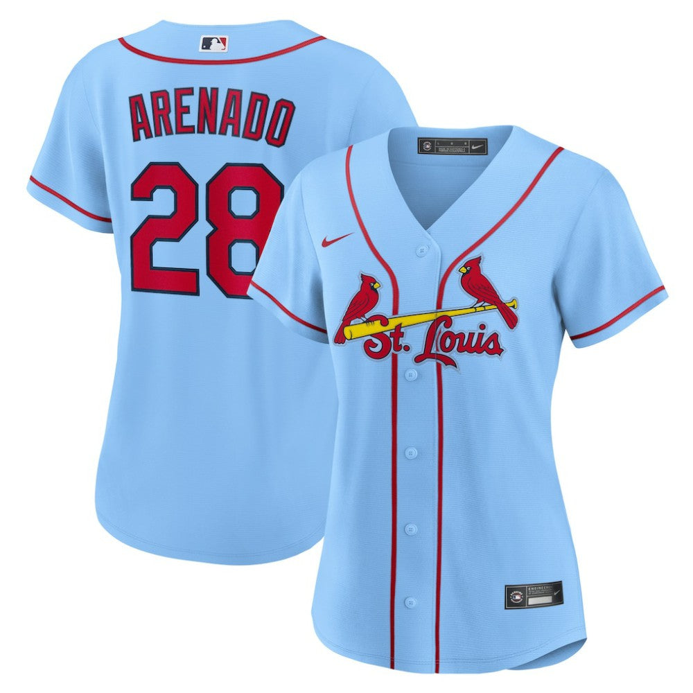 Nolan Arenado St. Louis Cardinals Nike Women's Alternate Replica Player Jersey - Light Blue Jerseys