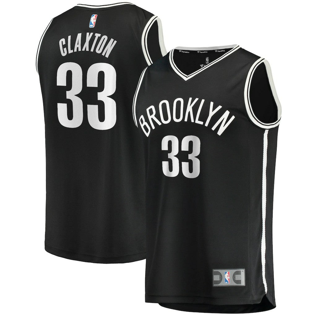 Nicolas Claxton Brooklyn Nets Fast Break Replica Jersey Icon Edition Black - Fanatics