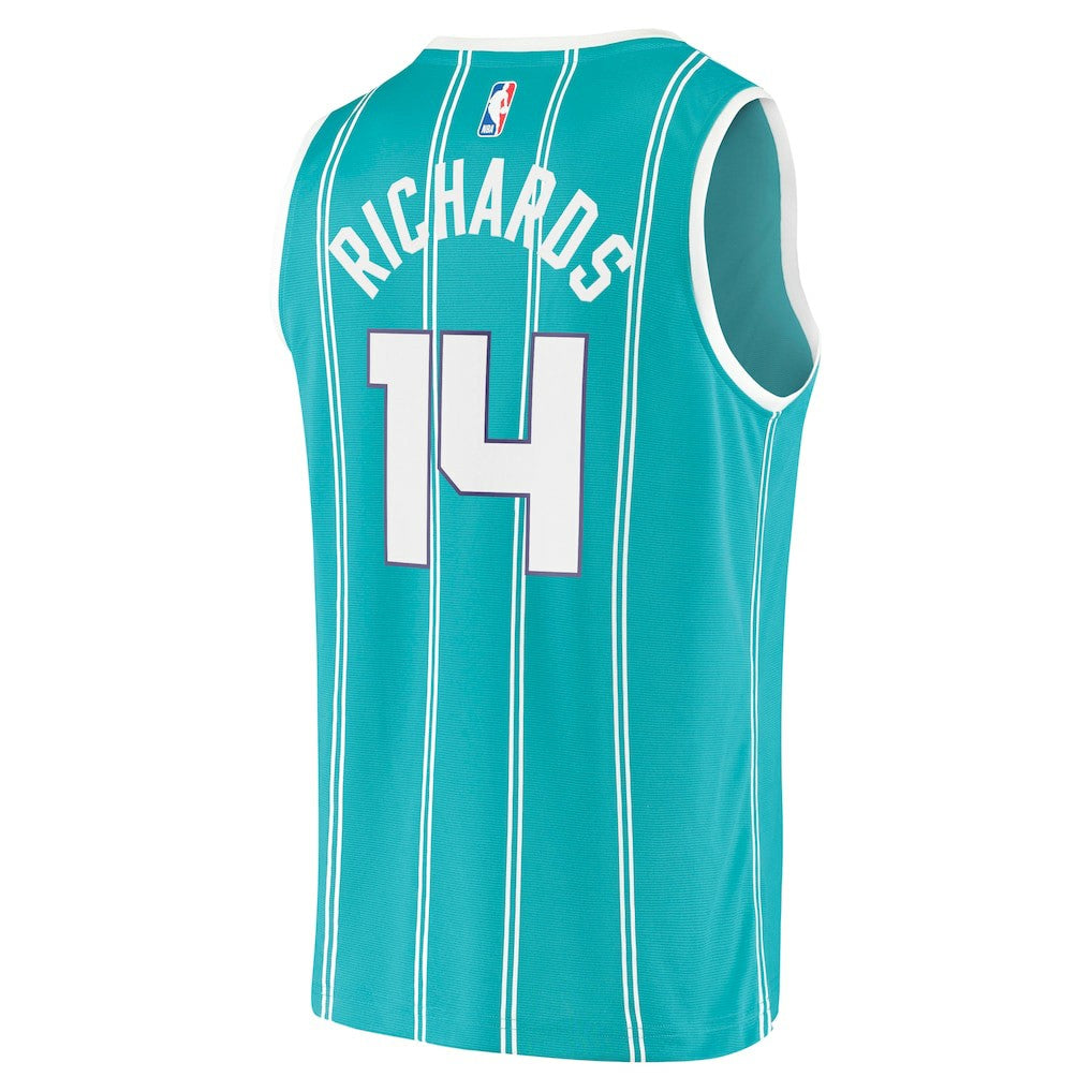 Nick Richards Charlotte Hornets Fast Break Replica Jersey Icon Edition Teal - Fanatics