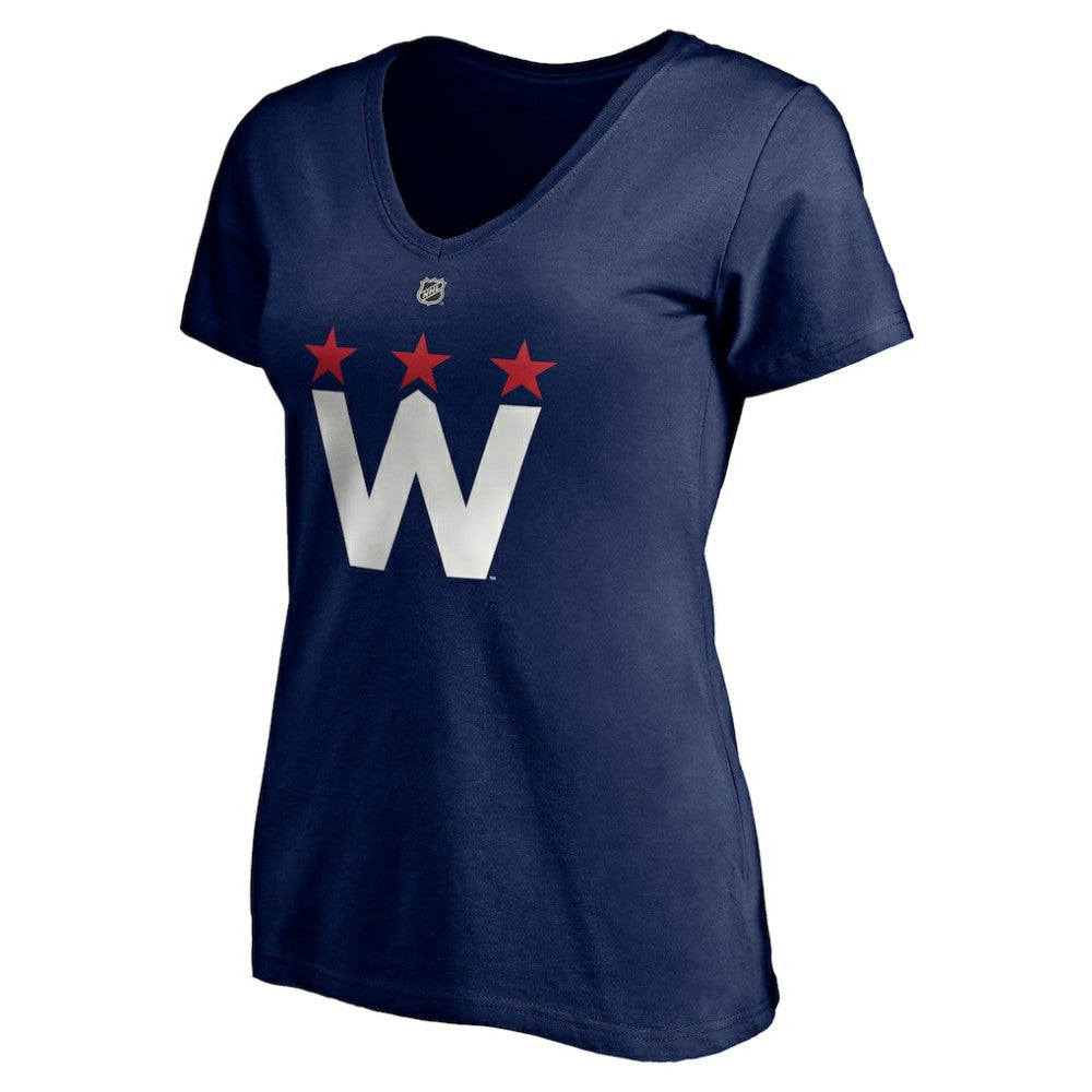 Tom Wilson Washington Capitals Fanatics Women's Authentic Stack Name & Number V-Neck T-Shirt - Navy | US 4216056