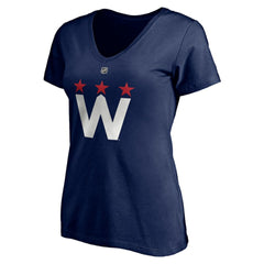 Tom Wilson Washington Capitals Fanatics Women's Authentic Stack Name & Number V-Neck T-Shirt - Navy | US 4216056