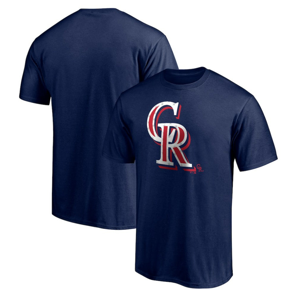 Colorado Rockies Red White and Team T-Shirt - Navy T-shirts