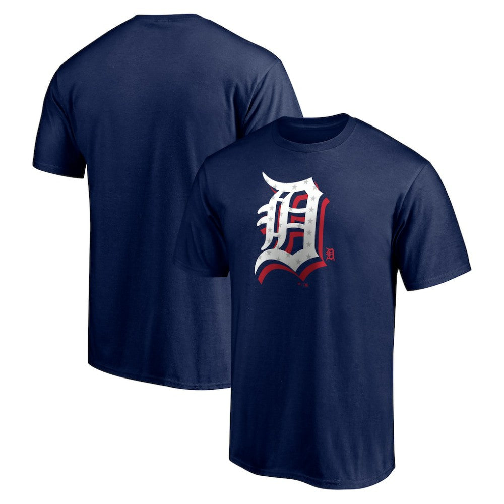 Detroit Tigers Red White and Team T-Shirt - Navy T-shirts