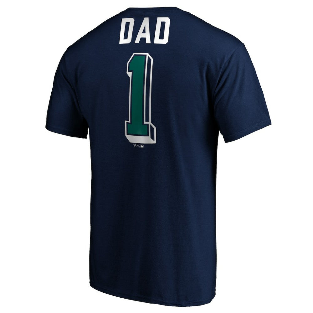 Seattle Mariners Number One Dad T-Shirt - Navy T-shirts