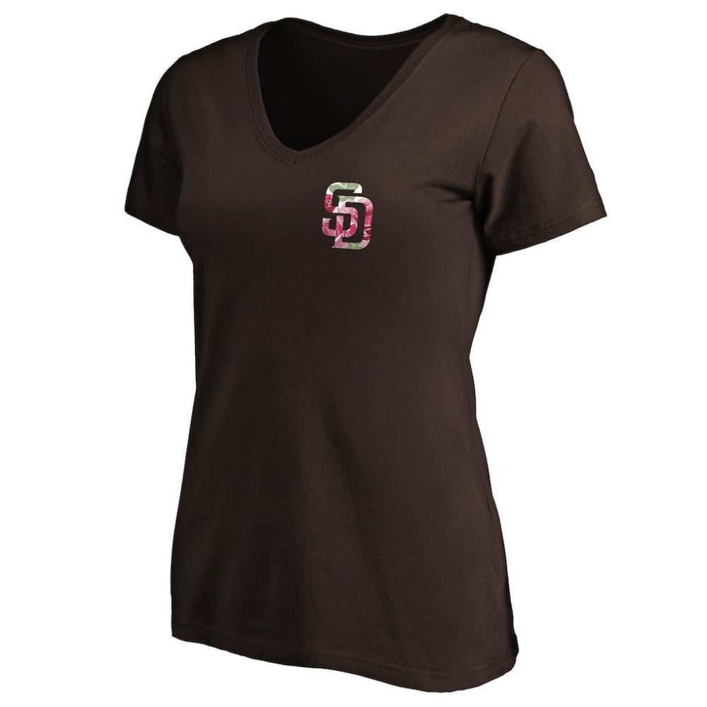 San Diego Padres Women's Mother's Day V-Neck T-Shirt - Brown T-shirts