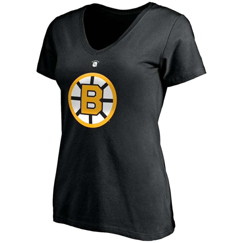 Willie O'Ree Boston Bruins Fanatics Women's Authentic Stack Retired Player Name & Number V-Neck T-Shirt - Black | US 4217237