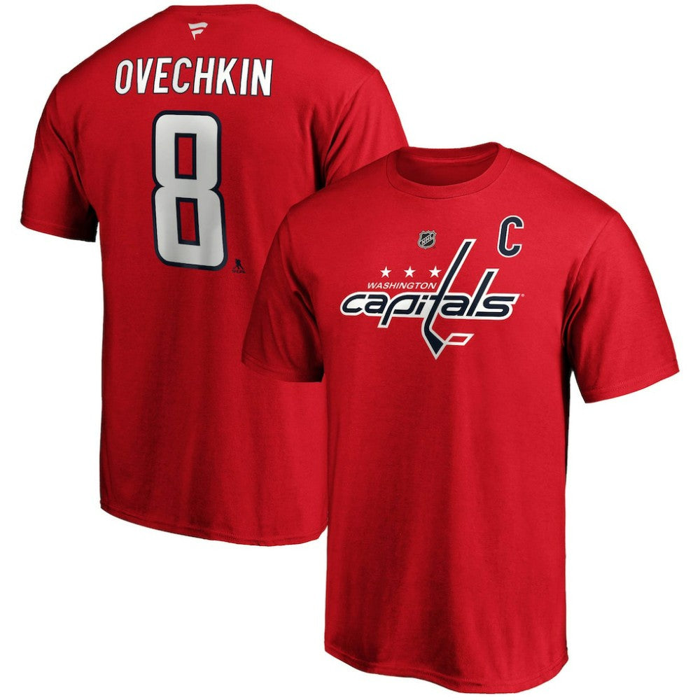 Alexander Ovechkin Washington Capitals Fanatics Big & Tall Captain Patch Name & Number T-Shirt - Red | US 4218048