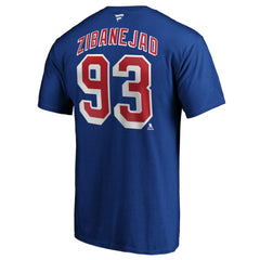 Mika Zibanejad New York Rangers Fanatics Big & Tall Name & Number T-Shirt - Blue | US 4218056