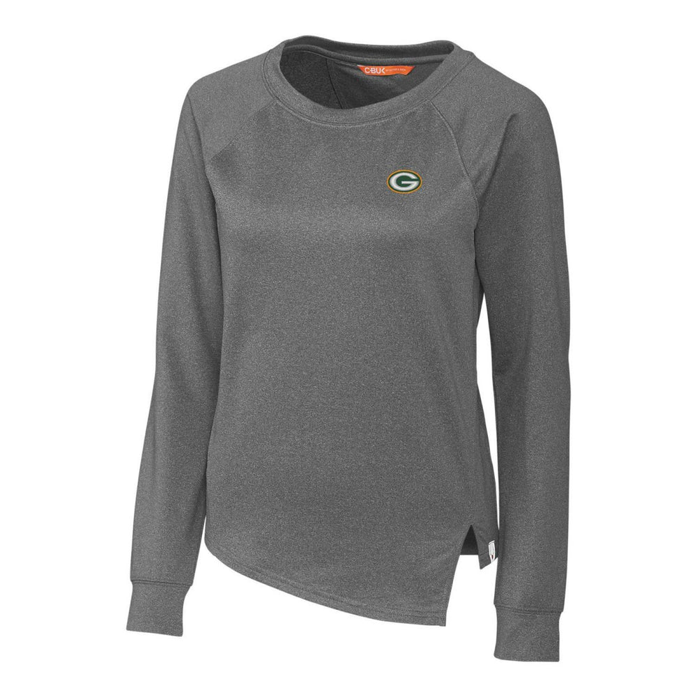 Green Bay Packers Cutter & Buck Women's Jackson Pullover Sweatshirt - Heathered Charcoal Pullover