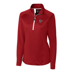 Atlanta Falcons Cutter & Buck Women's Jackson Half-Zip Overknit Pullover Jacket - Red Pullover