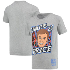 Mark Price Cleveland Cavaliers Youth Hardwood Classics King of the Court Player T-Shirt Gray - Mitchell & Ness