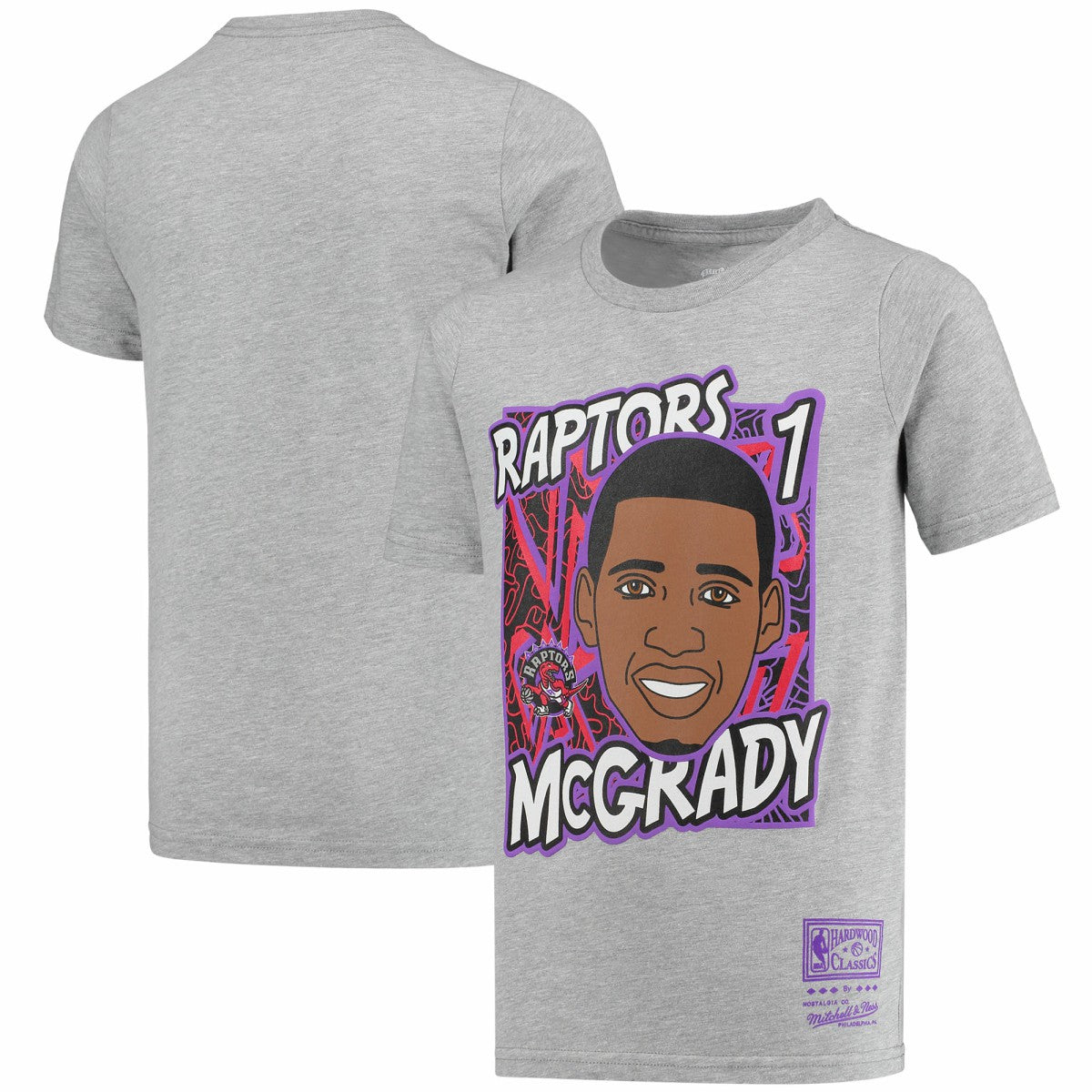 Tracy McGrady Toronto Raptors Youth Hardwood Classics King of the Court Player T-Shirt Gray - Mitchell & Ness