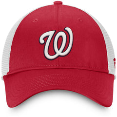Washington Nationals Fanatics Team Core Unstructured Trucker Adjustable Hat - Red/White Hats