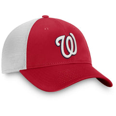 Washington Nationals Fanatics Team Core Unstructured Trucker Adjustable Hat - Red/White Hats