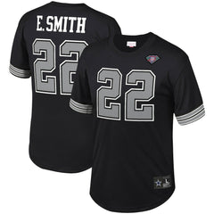 Emmitt Smith Dallas Cowboys Retired Player Name & Number Mesh Top - Black Tops