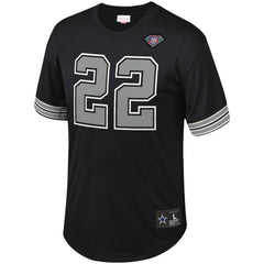 Emmitt Smith Dallas Cowboys Retired Player Name & Number Mesh Top - Black Tops
