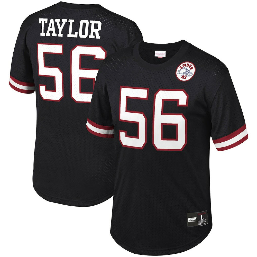 Lawrence Taylor New York Giants Retired Player Name & Number Mesh Top - Black Tops