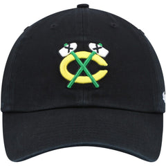 Chicago Blackhawks '47 Alternate Logo Clean Up Adjustable Hat - Black | US 4236810