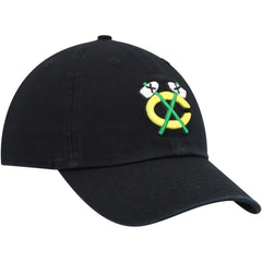Chicago Blackhawks '47 Alternate Logo Clean Up Adjustable Hat - Black | US 4236810