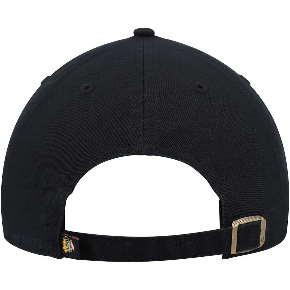 Chicago Blackhawks '47 Alternate Logo Clean Up Adjustable Hat - Black | US 4236810