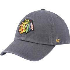 Chicago Blackhawks '47 Clean Up Adjustable Hat - Charcoal | US 4236811