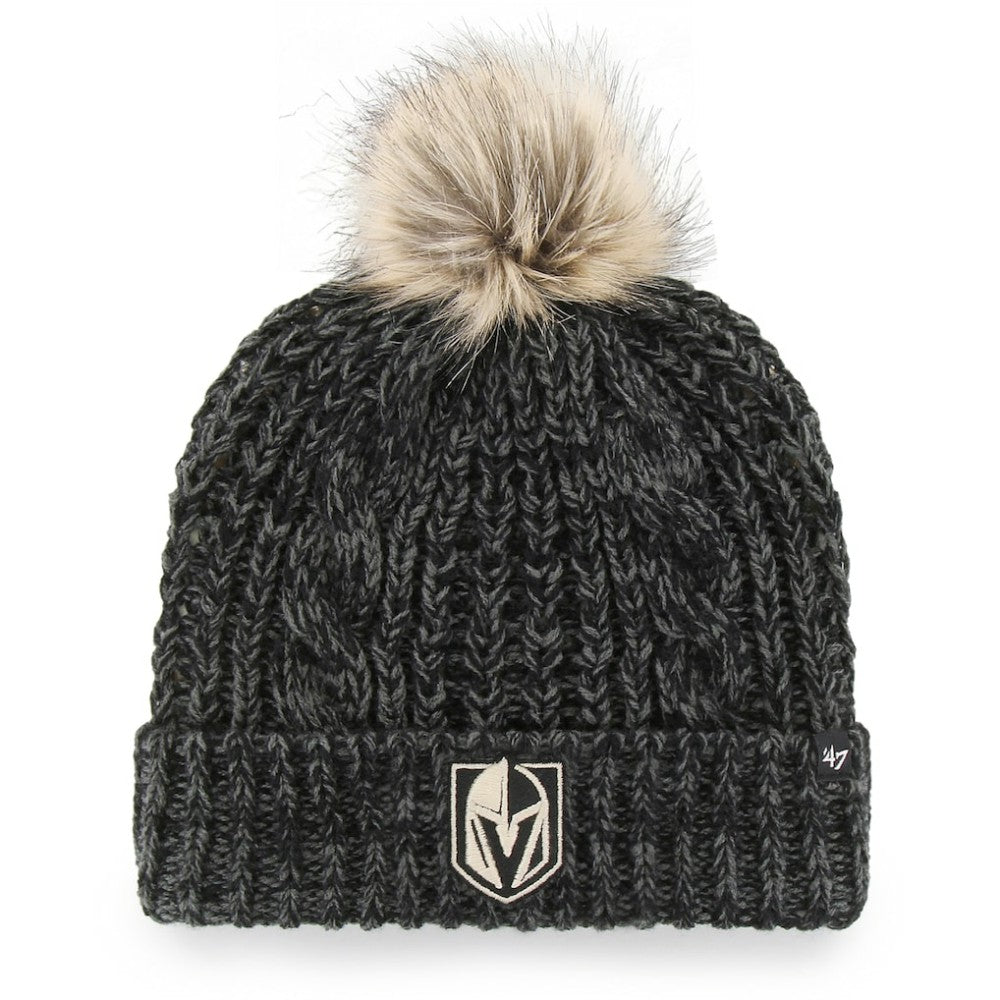 Vegas Golden Knights '47 Women's Meeko Cuffed Knit Hat with Pom - Black | US 4237058