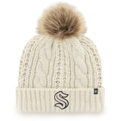 Seattle Kraken '47 Women's Meeko Cuffed Knit Hat with Pom - White | US 4237059