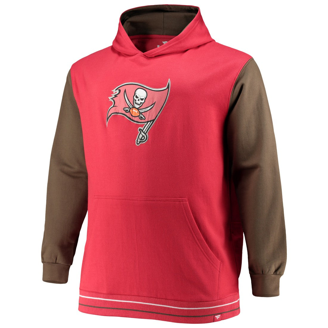 Tampa Bay Buccaneers Big & Tall Block Party Pullover Hoodie - Red/Pewter Hoodies