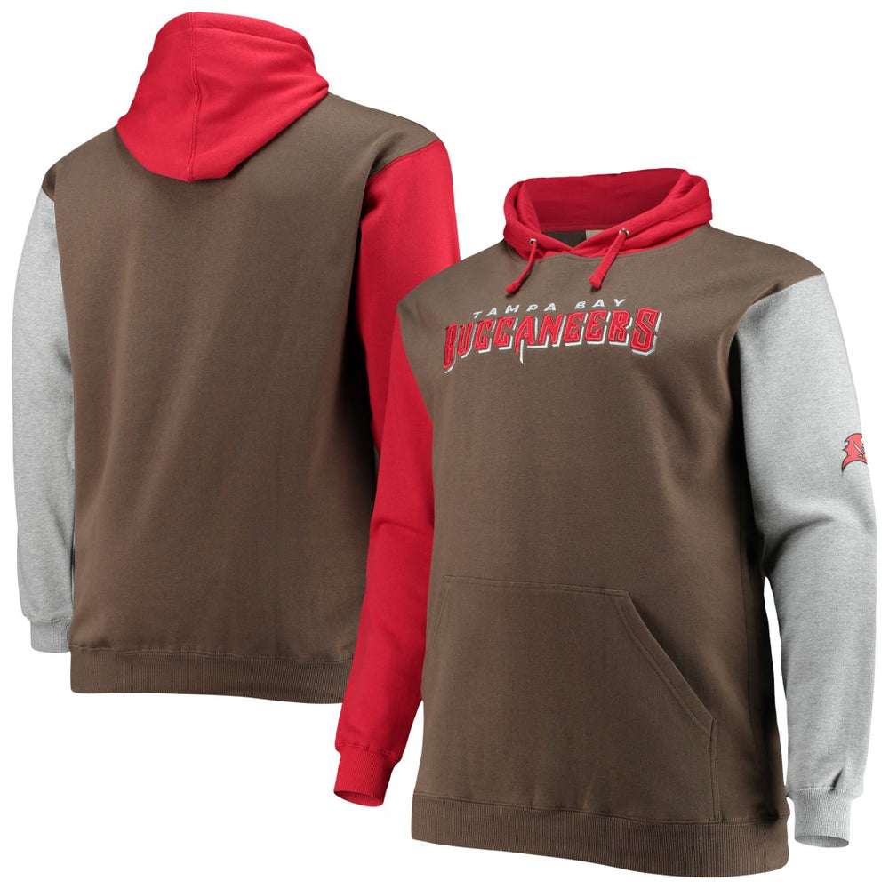 Tampa Bay Buccaneers Big & Tall Pullover Hoodie - Red/Black Hoodies