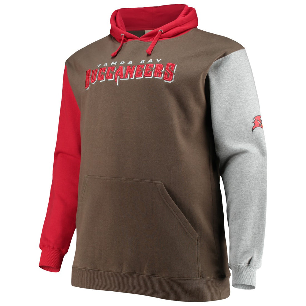 Tampa Bay Buccaneers Big & Tall Pullover Hoodie - Red/Black Hoodies
