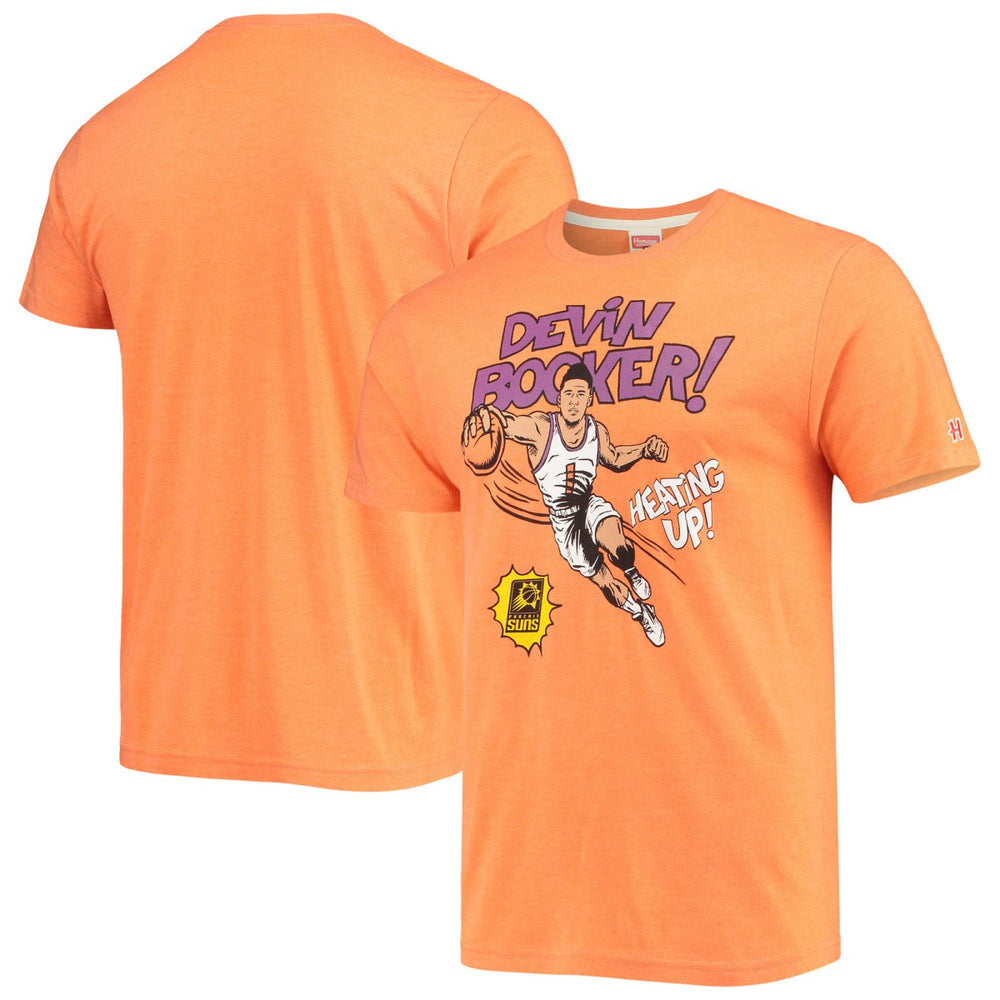 Devin Booker Phoenix Suns Homage Comic Book Player Tri-Blend T-Shirt Orange