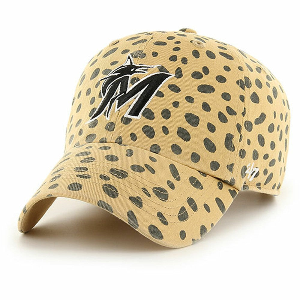 Miami Marlins '47 Women's Cheetah Clean Up Adjustable Hat - Tan Hats