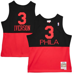 Allen Iverson Philadelphia 76ers 2003/04 Hardwood Classics Reload 2.0 Swingman Jersey Black - Mitchell & Ness