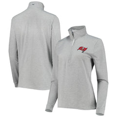 Tampa Bay Buccaneers Vineyard Vines Women's Sankaty Shep Half-Zip Pullover Top - Heather Gray Pullover