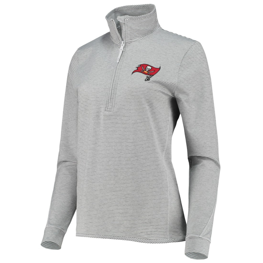 Tampa Bay Buccaneers Vineyard Vines Women's Sankaty Shep Half-Zip Pullover Top - Heather Gray Pullover