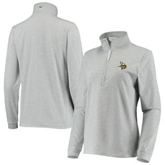 Minnesota Vikings Vineyard Vines Women's Sankaty Shep Half-Zip Pullover Top - Heather Gray Pullover