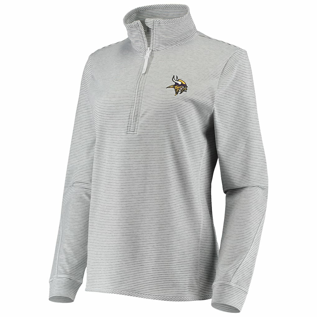 Minnesota Vikings Vineyard Vines Women's Sankaty Shep Half-Zip Pullover Top - Heather Gray Pullover