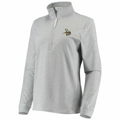 Minnesota Vikings Vineyard Vines Women's Sankaty Shep Half-Zip Pullover Top - Heather Gray Pullover
