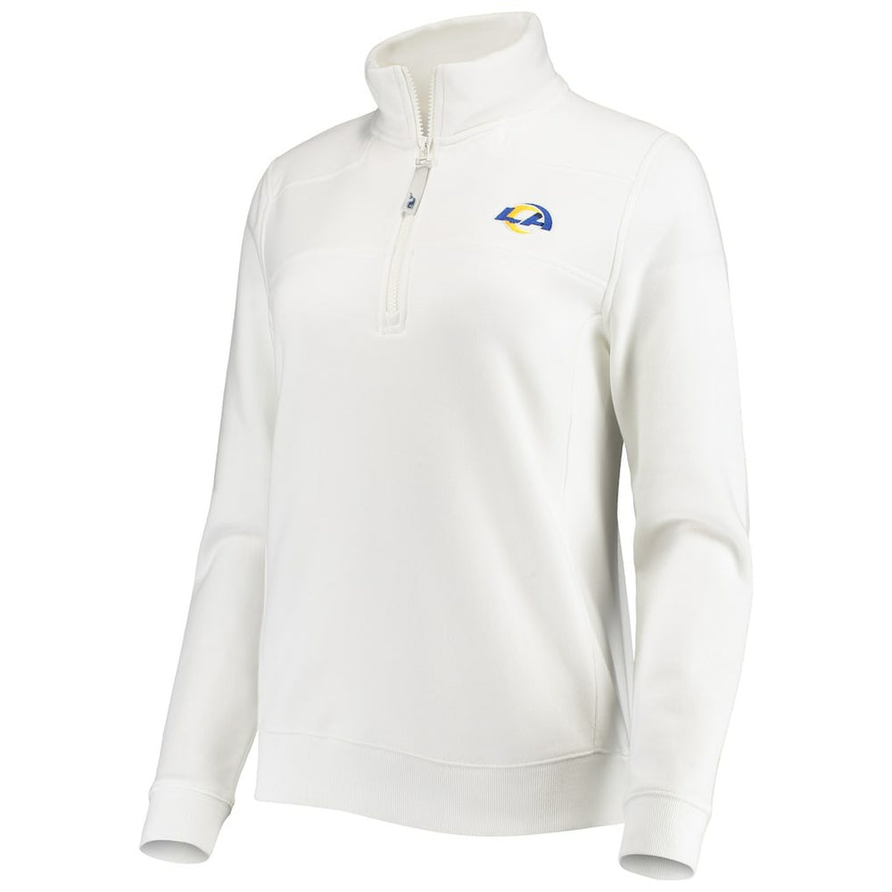 Los Angeles Rams Vineyard Vines Women's Shep Shirt Quarter-Zip Sweatshirt - White Sweatshirts