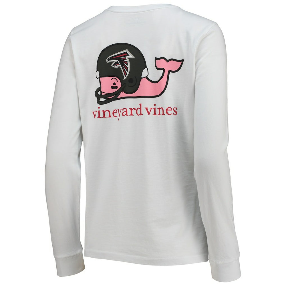 Atlanta Falcons Vineyard Vines Women's Helmet Long Sleeve T-Shirt - White T-shirts