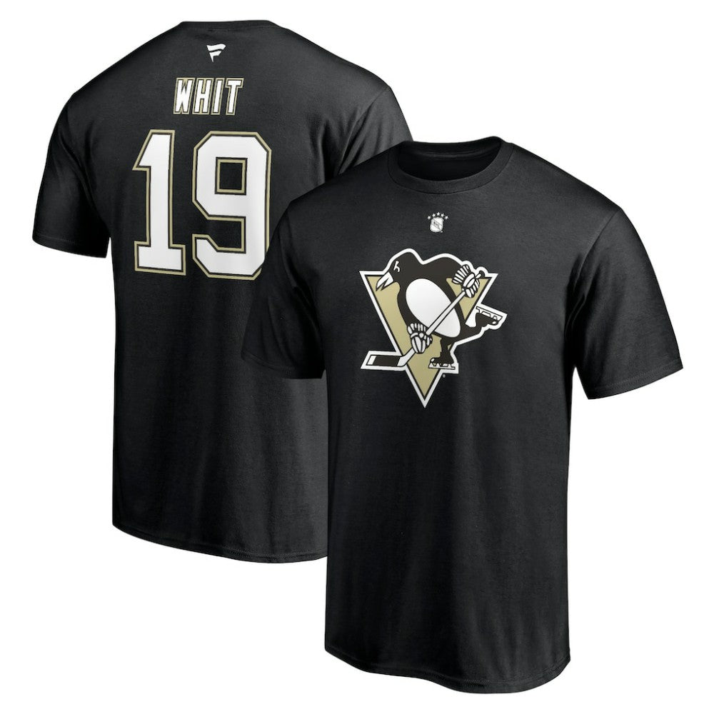 Ryan Whitney Pittsburgh Penguins Fanatics Authentic Stack Retired Player Nickname & Number T-Shirt - Black | US 4240310