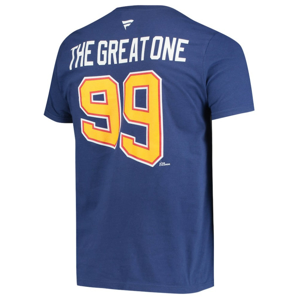 Wayne Gretzky St. Louis Blues Fanatics Authentic Stack Retired Player Nickname & Number T-Shirt - Blue | US 4240324