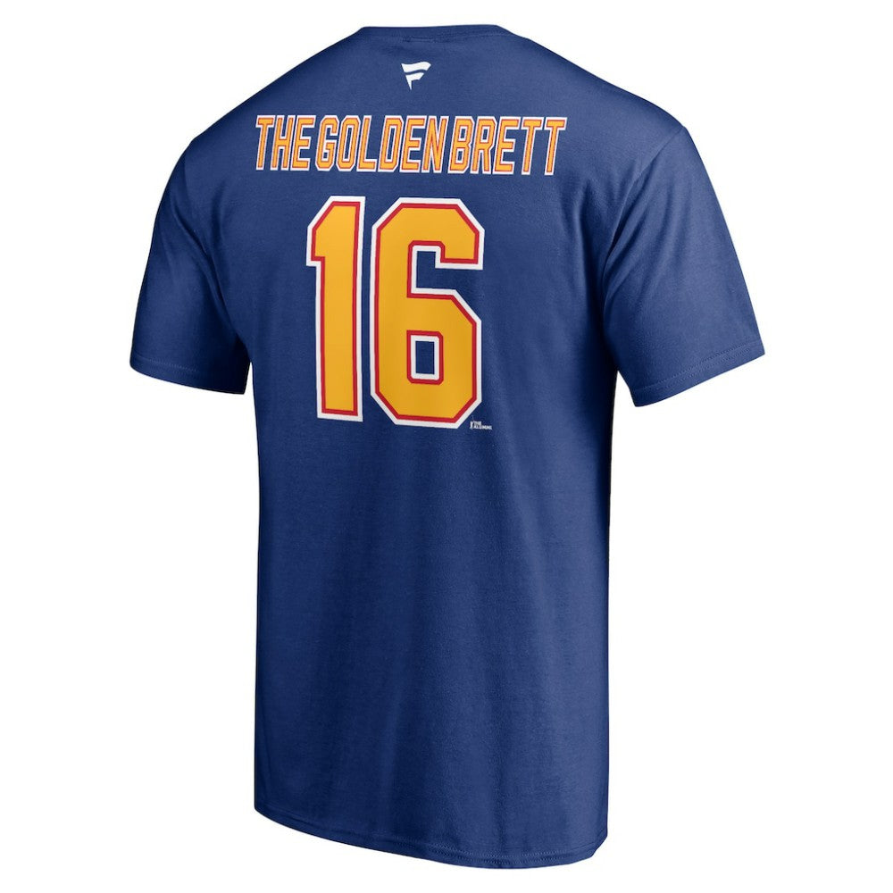 Brett Hull St. Louis Blues Fanatics Authentic Stack Retired Player Nickname & Number T-Shirt - Blue | US 4240325